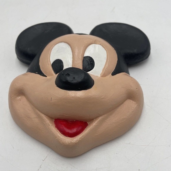 Vintage MICKEY MOUSE Head Mold 3D Disney Painted Face Wall Hanging - Picture 2 of 7